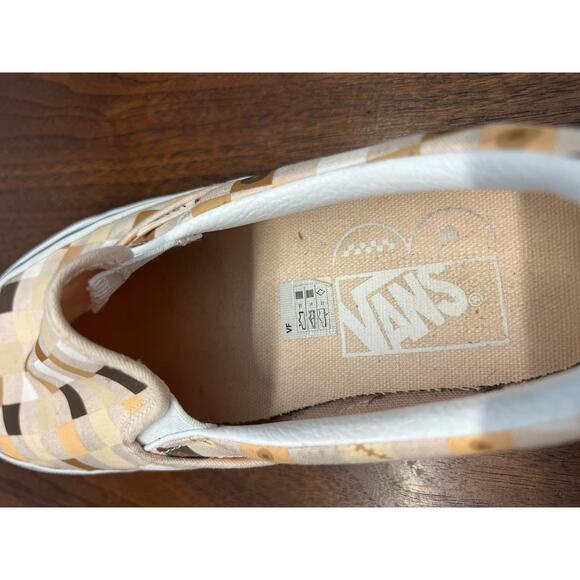 Vans Slip-on Breast Cancer Awareness Shoe Nude Color Check Print Sz 7.5 Mens main image 5